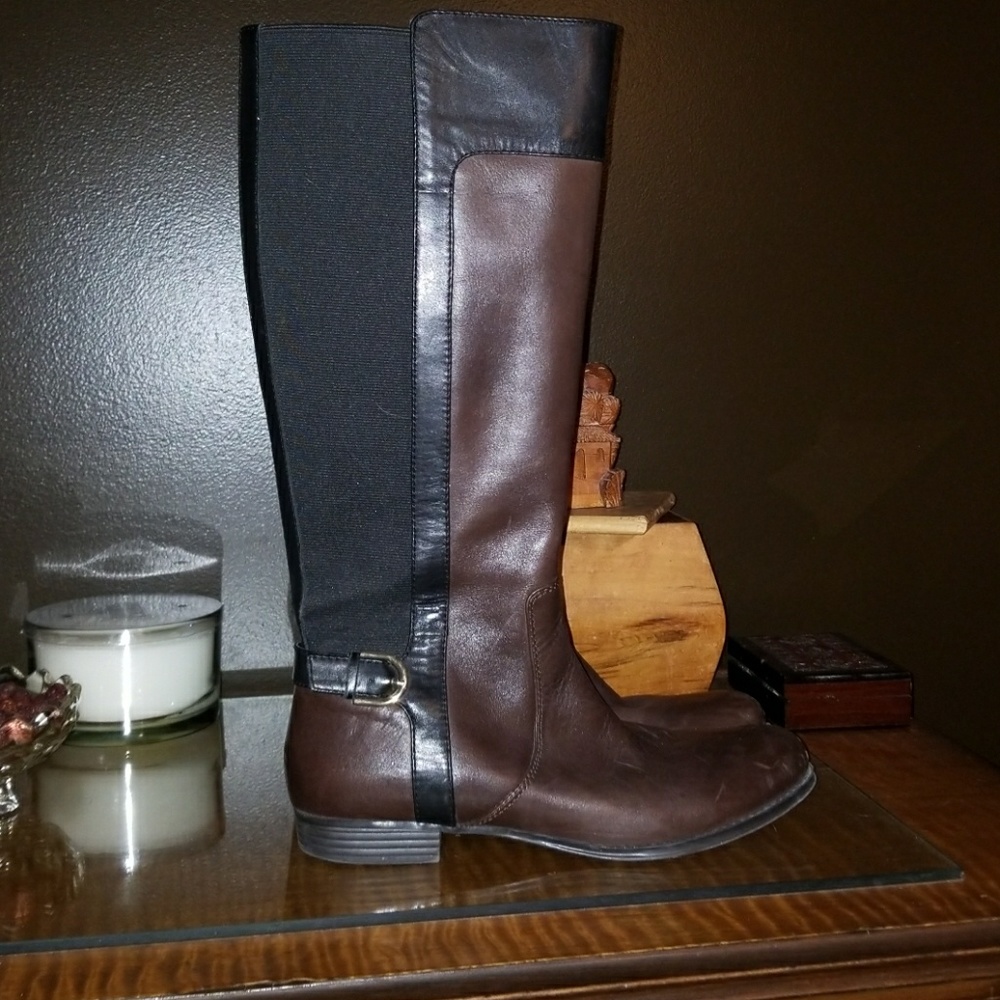 Isaac Mizrahi Live Leather Boots